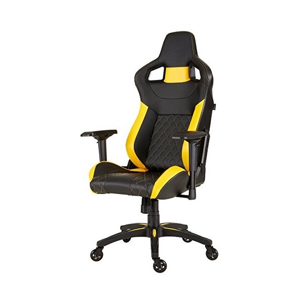 T1 Race - Fauteuil Gaming en Similicuir Montage Facile, Ergonomique, Hauteur Réglable et Accoudoirs 4D, Confortable avec Dos