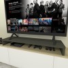 Henor Rehausse TV en Bois FSC Double 130 x 35 x 15 cm Graphite Mat. Supporte +100 kg.