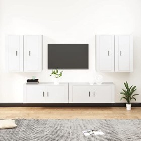 VEEKI Meuble TV, Meuble TV Suspendu, Meuble TV Industriel, Meuble TV Bois, Meuble Chambre, Convient pour Salon ou Chambre, En