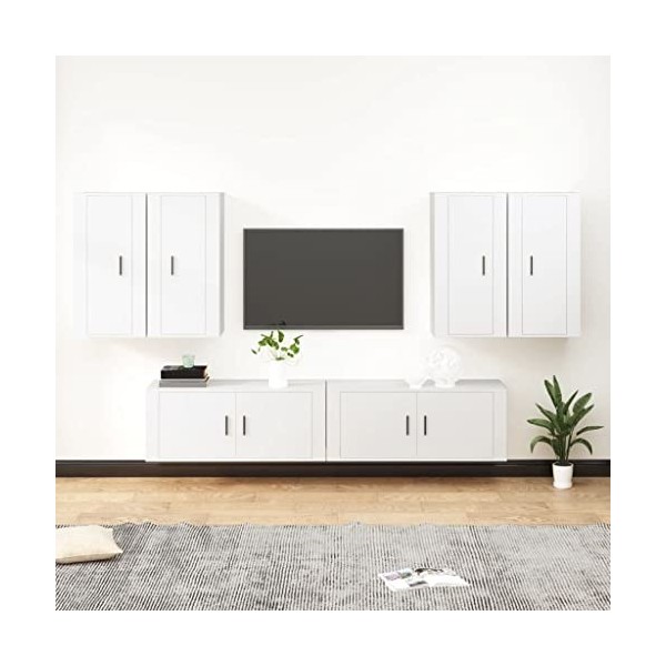 VEEKI Meuble TV, Meuble TV Suspendu, Meuble TV Industriel, Meuble TV Bois, Meuble Chambre, Convient pour Salon ou Chambre, En