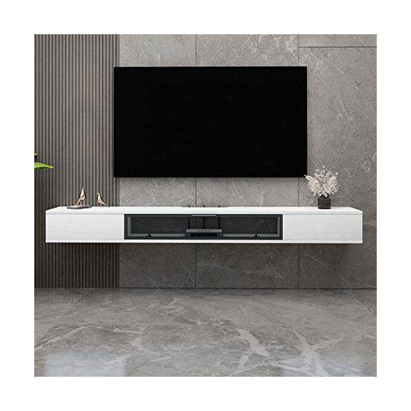 StrOux Meuble TV Flottant Meuble étagère Flottante pour Meuble TV Mural Meuble étagère Salon unité de Divertissement composan