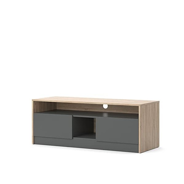 Vicco Meuble TV Valentin, Sonoma/Anthracite, 120 x 45 cm