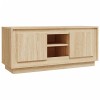 vidaXL Meuble TV Gris béton 102x35x45 cm Bois dingénierie