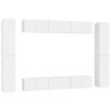 Camerina Ensemble de Meubles TV 10 pcs Blanc Aggloméré,Meuble Haut Salon,Meuble TV Étagère,Meuble dangle TV