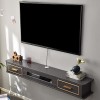 StrOux Meuble TV Flottant Meuble TV Flottant, projecteurs et Consoles de Jeu Meuble TV Mural en Bois, pour salles de Divertis