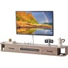 StrOux Meuble TV Flottant Meuble TV Mural Console multimédia Murale, Meuble TV Flottant Meuble Mural, étagère de Rangement mu