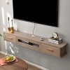 StrOux Meuble TV Flottant Meuble TV Meuble TV Meuble TV Mural Centre de Divertissement Flottant Console multimédia en Bois Me
