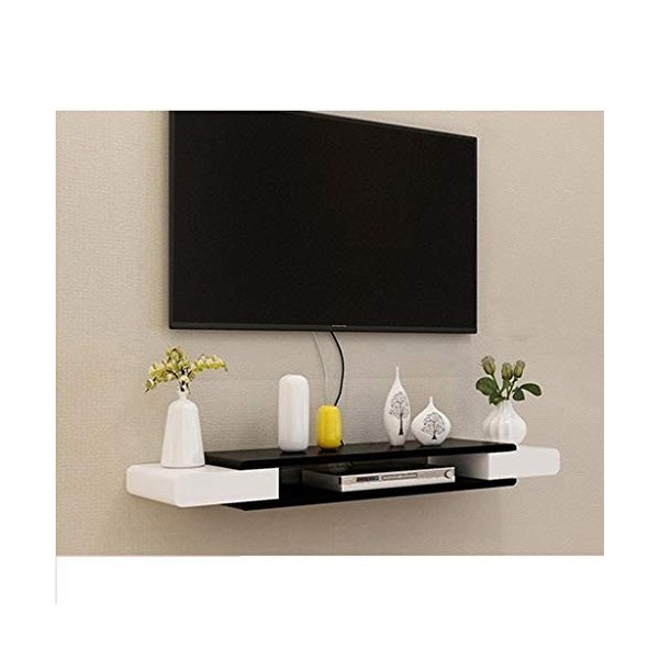 JUNNIU Meuble TV, Lowboard TV, Étagères Flottantes, Console TV Flottante, Support Détagère Murale, Meuble TV, pour Accessoir