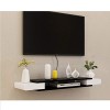 JUNNIU Meuble TV, Lowboard TV, Étagères Flottantes, Console TV Flottante, Support Détagère Murale, Meuble TV, pour Accessoir