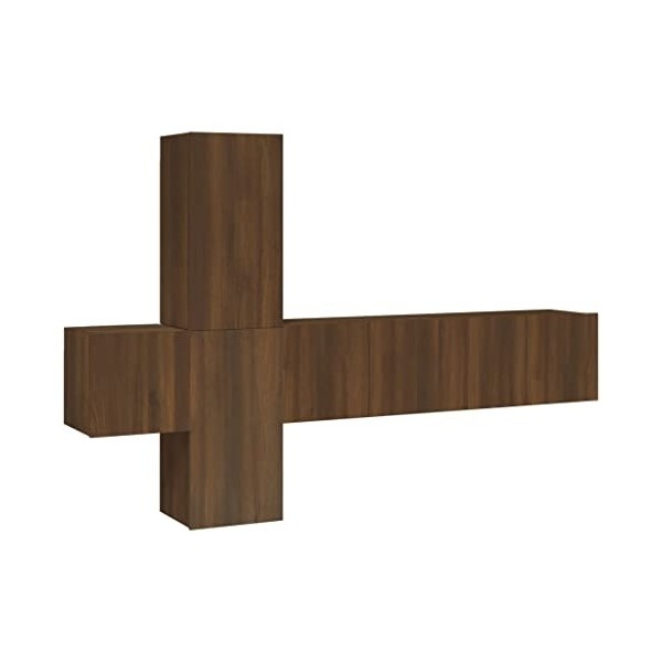 Home Hardware Businese Meuble TV 5 pièces Chêne Marron