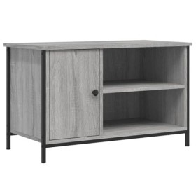 BaraSh Meuble TV Sonoma Gris 80x40x50 cm Bois dingénierie,Meuble TV,Table Basse LED Couleurs,Table Basse Salon Meuble TV