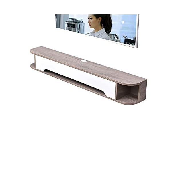 XIBANY Meuble TV Mural Meuble TV Flottant Meuble Mural, Console Média Murale, Étagère De Rangement Multimédia pour Salon Cham