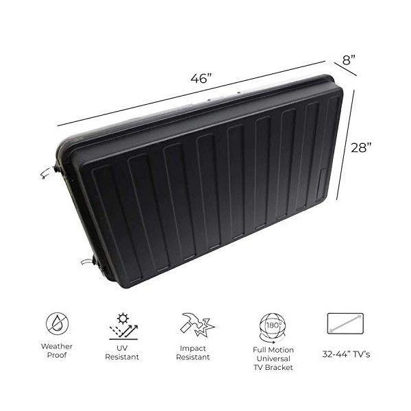 Storm Shell Coque Rigide dextérieur pour télévision – Protection résistante aux intempéries pour télévision – Se Fixe Direct