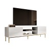 Mirjan24 Meuble TV Slide 200 K avec 2 compartiments et 2 rabats, système douverture sans poignée, meuble TV, meuble bas, meu