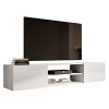 Mirjan24 Meuble TV Slide 200 K avec 2 compartiments et 2 rabats, système douverture sans poignée, meuble TV, meuble bas, meu