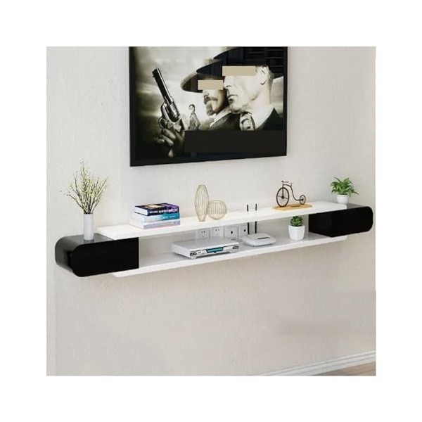 Meuble TV Console TV Murale Flottante Moderne de 55/63/70,8 Pouces avec étagère de Rangement Ouverte, Support de Stockage mul