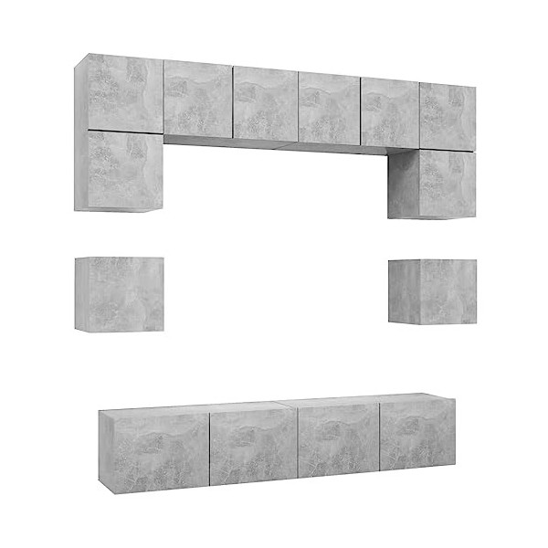 VEEKI Meuble TV, Meuble TV Suspendu, Meuble, Meuble TV avec Rangement,Meuble Industriel, Convient pour Salon ou Chambre, Ense