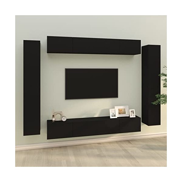 VEEKI Meuble TV, Meuble TV Suspendu, Meuble TV Industriel, Meuble TV Bois, Meuble Chambre, Convient pour Salon ou Chambre, En