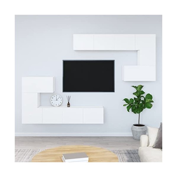 VEEKI Meuble TV, Meuble TV Suspendu, Meuble TV Industriel, Meuble TV Bois, Meuble Chambre, Convient pour Salon ou Chambre, Mu