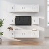 VEEKI Meuble TV, Meuble TV Suspendu, Meuble TV Industriel, Meuble TV Bois, Meuble Chambre, Convient pour Salon ou Chambre, En