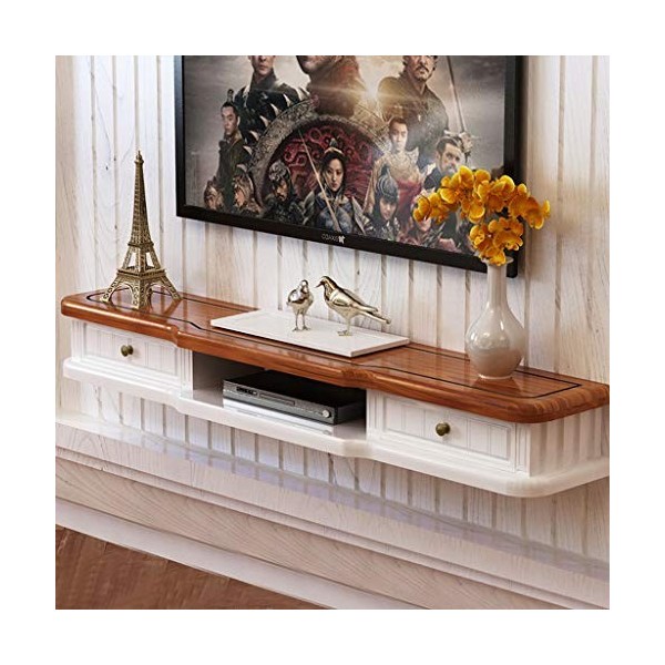 Meuble de télévision Mural Meuble de Chambre à Coucher Salon étagère Murale étagère Flottante étagère de télévision Set Top B