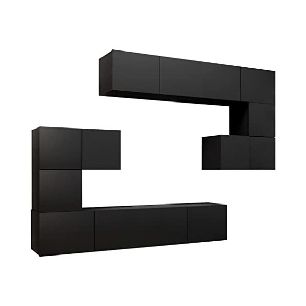 Meuble TV,Étagère TV Flottante, Support de Télévision Flottant Fixé au Mur Centre de Console Multimédia de Divertissement Gra