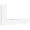 KEAAN Home Hardware Businese Meuble TV 4 pièces en bois Blanc brillant