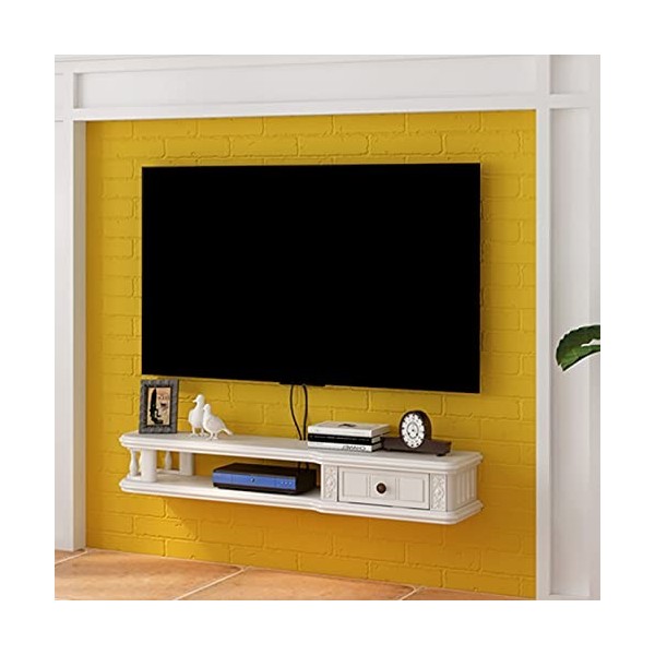 StrOux Meuble TV Flottant Meuble TV Flottant Meuble multimédia Mural avec tiroir Console de Divertissement Étagère de Rangeme