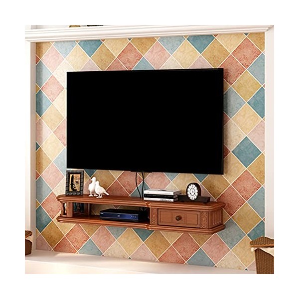 StrOux Meuble TV Flottant Meuble TV Flottant Meuble multimédia Mural avec tiroir Console de Divertissement Étagère de Rangeme