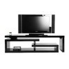 Miliboo Meuble TV Design laqué Brillant Noir pivotant L255 Max V2