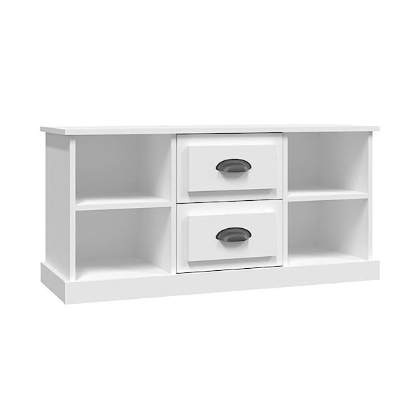 vidaXL Meuble TV chêne fumé 99,5x35,5x48 cm Bois dingénierie
