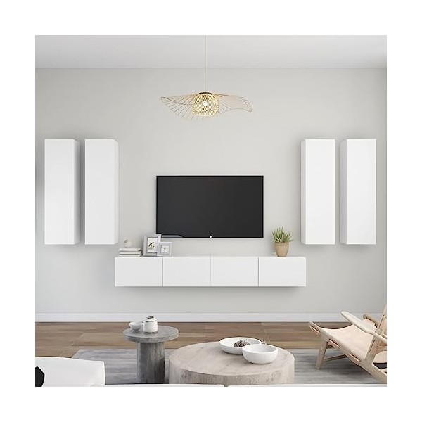 VEEKI Meuble TV, Meuble TV Suspendu, Meuble, Meuble TV avec Rangement，Meuble Industriel, Convient pour Salon ou Chambre, Ense