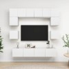 VEEKI Meuble TV, Meuble TV Suspendu, Meuble, Meuble TV avec Rangement，Meuble Industriel, Convient pour Salon ou Chambre, Ense