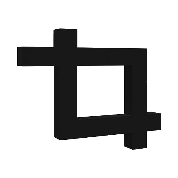 ARKEM Ensemble de Meubles TV 9 pcs Noir Bois dingénierie,Meuble TV,Table Basse Salon Meuble TV,Table Basse LED Couleurs