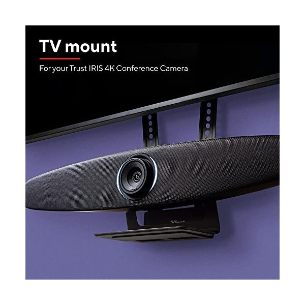 Trust Iris Support TV pour Iris Caméra pour Visioconférence 4K UHD, Norme Universelle VESA - Noir