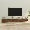 TALCUS Home Hardware Businese Meuble TV 3 pièces en chêne fumé
