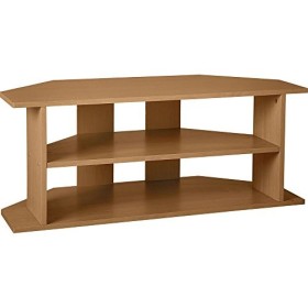 Grand meuble d’angle pour TV, finition chêne