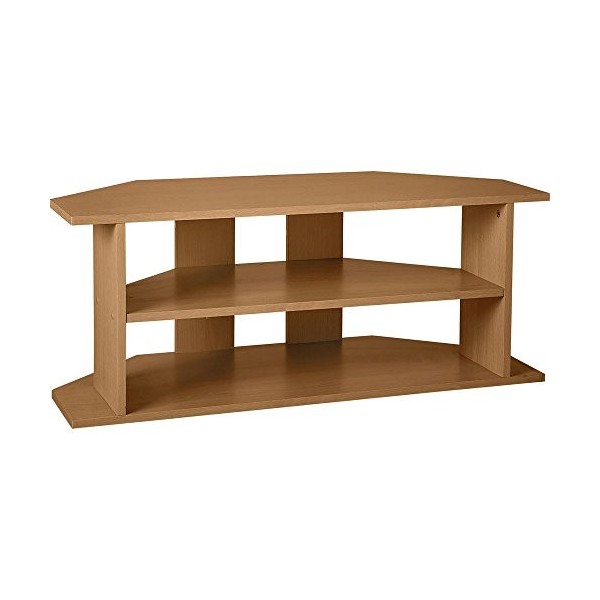 Grand meuble d’angle pour TV, finition chêne