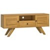 WOODEY Meuble TV 110 x 30 x 50 cm en bois massif teck