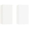 JUNZAI Meubles TV 2 pcs Blanc 30,5x30x60 cm Aggloméré,Meuble TV,Meuble TV Moderne,Meuble de Salon