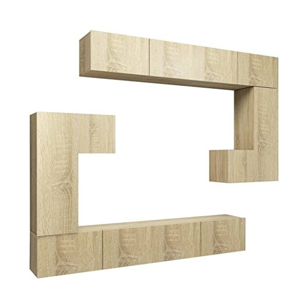 VEEKI Meuble TV, Meuble TV Suspendu, Meuble, Meuble TV avec Rangement，Meuble Industriel, Convient pour Salon ou Chambre, Ense