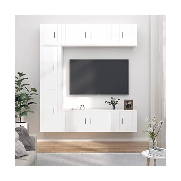 VEEKI Meuble TV, Meuble TV Suspendu, Meuble TV Industriel, Meuble TV Bois, Meuble Chambre, Convient pour Salon ou Chambre, En