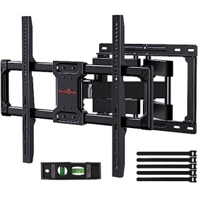 Perlegear Support mural TV à mouvement complet certifié UL pour écrans plats/courbés de 37 à 84 pouces jusquà 50 kg, support