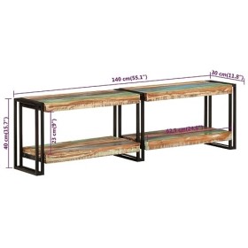 MATTUI Home Hardware Businese Meuble TV en bois massif recyclé 140 x 30 x 40 cm