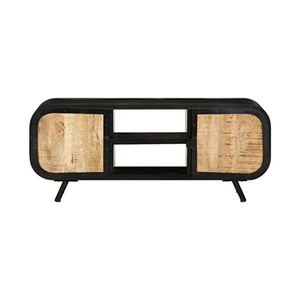 TEKEET Home Hardware Businese Meuble TV en bois de manguier brut 110 x 30 x 45 cm