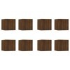 WOODEY Home Hardware Businese Meuble TV mural 8 pièces Chêne marron 30,5 x 30 x 30 cm
