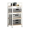 HOFSSI Armoire multimédia AV à 4 Niveaux, Meuble TV de Jeu et Tour Audio stéréo avec étagère en Bois réglable en Hauteur, éta