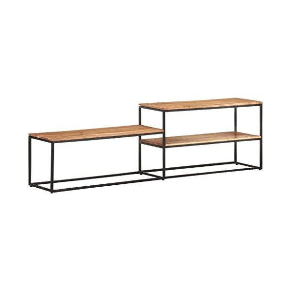 RAUGAJ Meuble TV en bois dacacia massif 180 x 30 x 50 cm