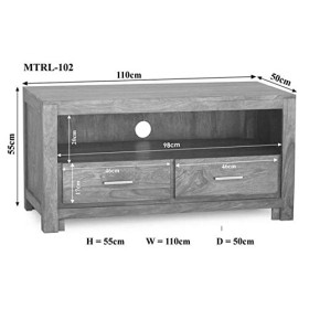 Meuble TV - Bois Massif de Palissandre laqué - Metro POLIS 102