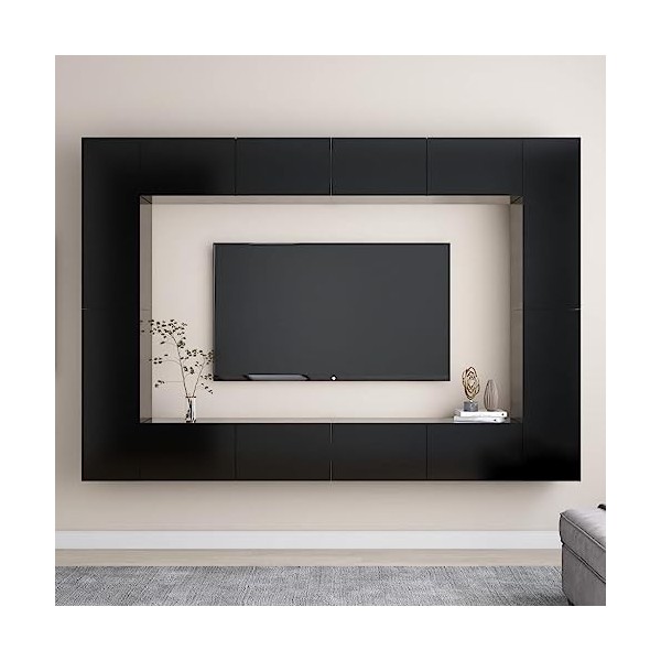 VEEKI Meuble TV, Meuble TV Suspendu, Meuble, Meuble TV avec Rangement，Meuble Industriel, Convient pour Salon ou Chambre, Ense